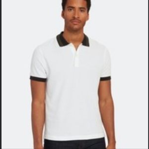 ATM Anthony Thomas Melillo Pique Polo w/ Tipping Detail Size Large Retail $150